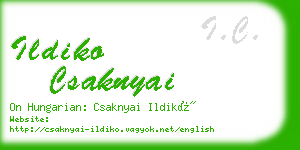 ildiko csaknyai business card